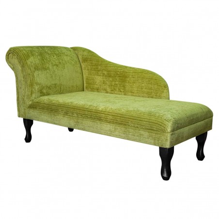 56" Medium Chaise Longue in a Topaz Lime Fabric