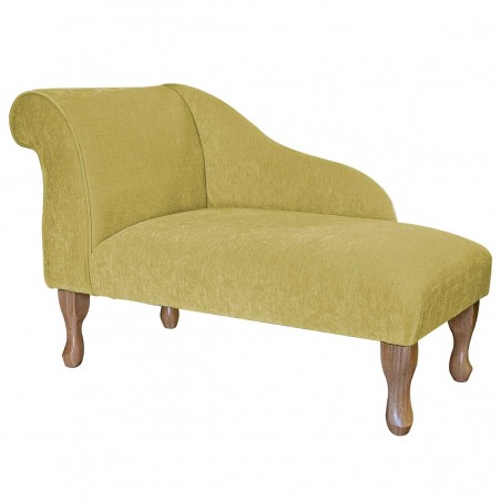 41" Mini Chaise Longue in a Pimlico Crush Lemon Fabric