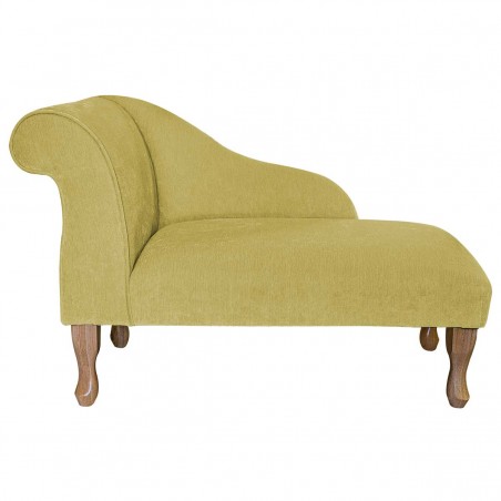 41" Mini Chaise Longue in a Pimlico Crush Lemon Fabric