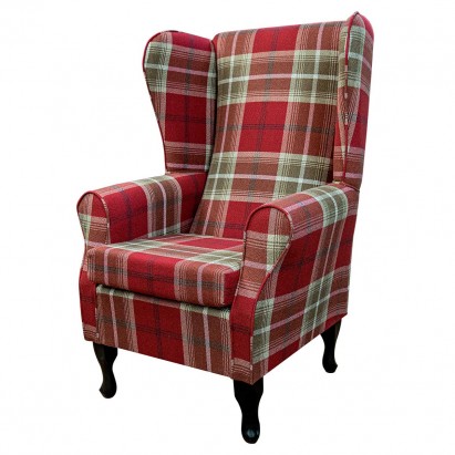 LUXE Large Highback Westoe Chair in a Balmoral Red...