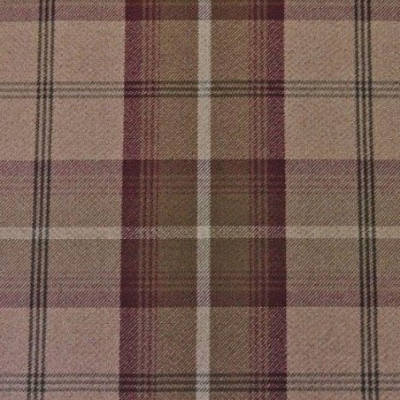 brown tartan fabric