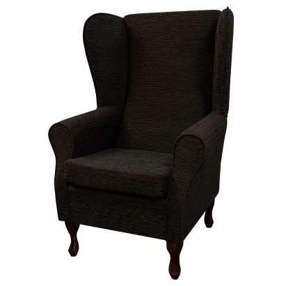 Large High Back Chair in a Portobello Cord Mocha Fabric