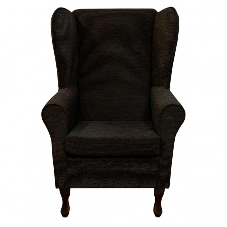 Large High Back Chair in a Portobello Cord Mocha Fabric