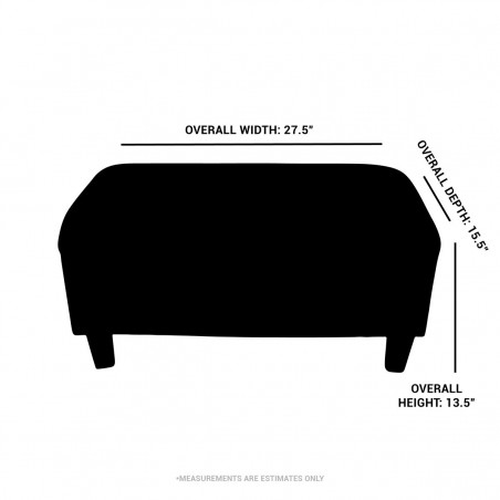 charcoal footstool dimensions