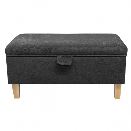 grey fabric footstool