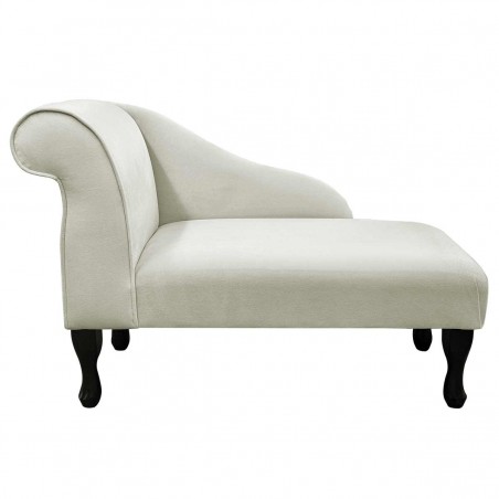 41" Mini Chaise Longue in a Malta Cream Deluxe Velvet Fabric