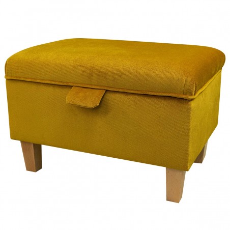 gold pouffe