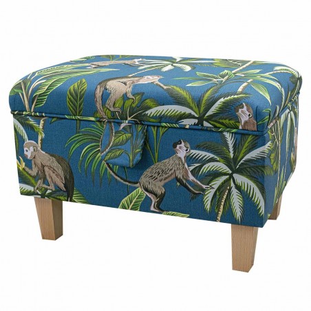 teal footstool