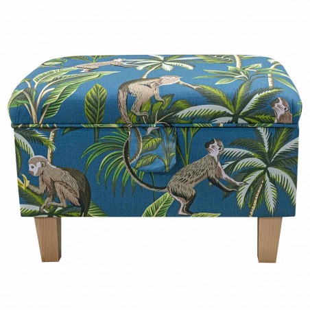 teal storage footstool