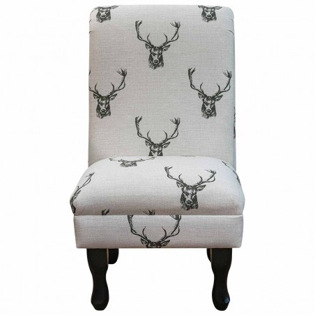 Bedroom Chair in a Stag Cotton Print Fabric