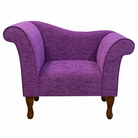 Designer Chaise Chair in a Portobello Boucle Thistle Fabric