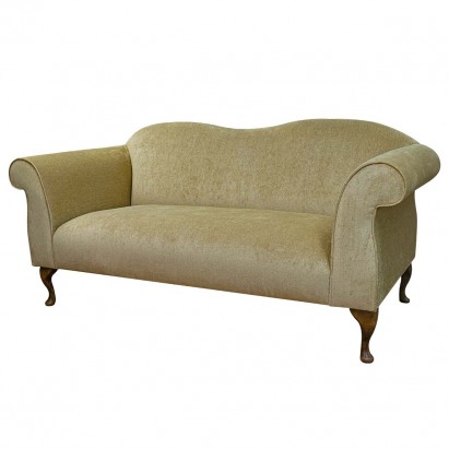 Large Chaise Sofa in a Velluto Gold Velvet Fabric