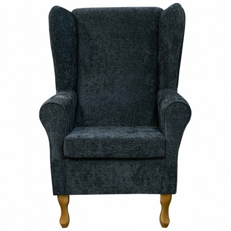 Large High Back Chair in a Carlton Charcoal Fabric