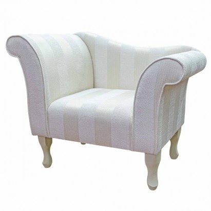 Designer Chaise Chair in a Woburn Oyster Striped...