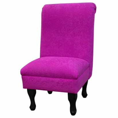 Bedroom Chair in a Plush Fuchsia Pink Fabric
