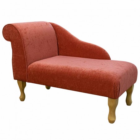 41" Mini Chaise Longue in a Pimlico Crush Copper Fabric