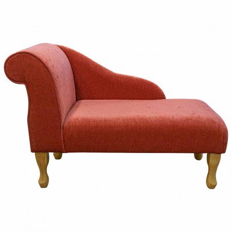 41" Mini Chaise Longue in a Pimlico Crush Copper Fabric