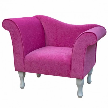 Designer Chaise Chair in a Pimlico Crush Fuchsia Fabric