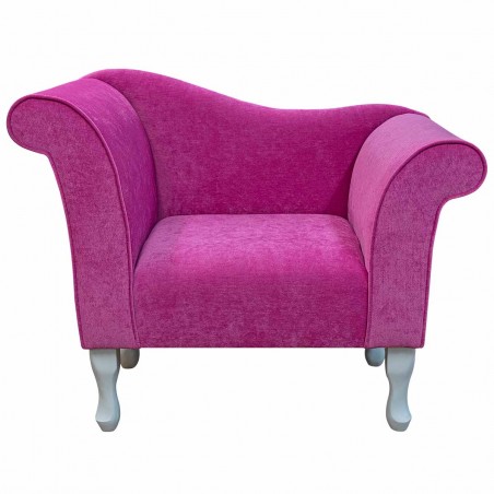 Designer Chaise Chair in a Pimlico Crush Fuchsia Fabric