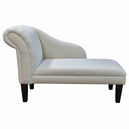 45" Medium Chaise Longue in a Woburn Plain Oyster Fabric