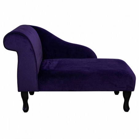 41" Mini Chaise Longue in a Malta Amethyst Deluxe Velvet Fabric