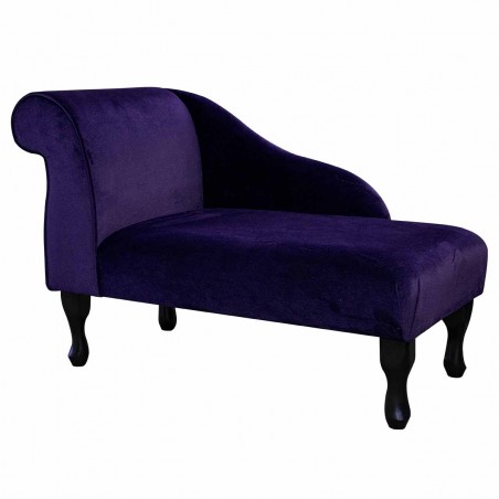 41" Mini Chaise Longue in a Malta Amethyst Deluxe Velvet Fabric