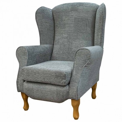 Duchess Wingback Armchair in a Cromwell Patchwork...