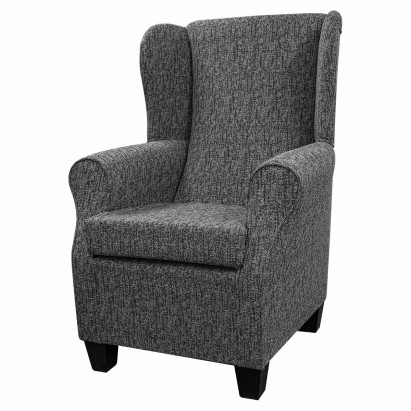 Standard Wingback Fireside Westoe Chair in a Como Charcoal Fabric