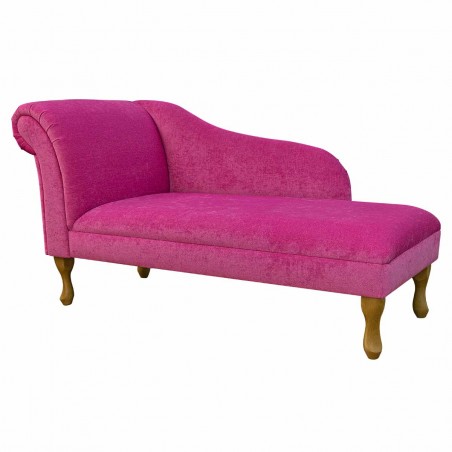 Medium Chaise Longue in a Crush Fuchsia Pink Fabric