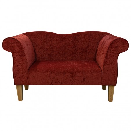 Small Chaise Sofa in a Pimlico Crush Henna Fabric