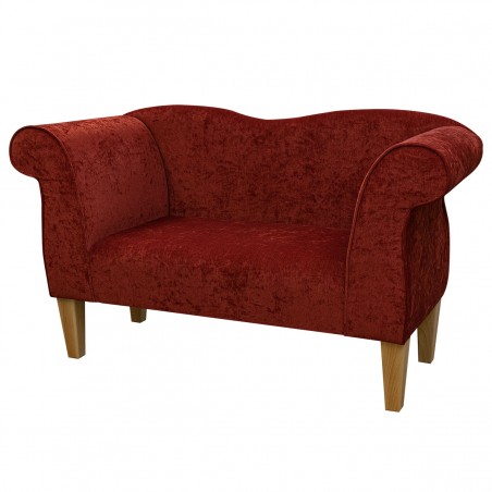 Small Chaise Sofa in a Pimlico Crush Henna Fabric