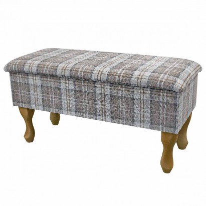 LUXE Medium Dressing Table Storage Stool in a Lana...
