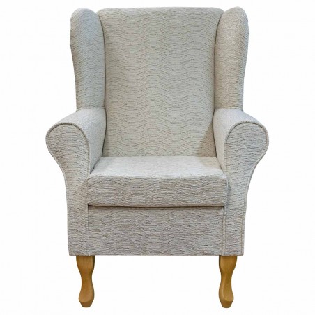 Standard Wingback Fireside Westoe Chair in a Camden Ripple Pearl Fabric