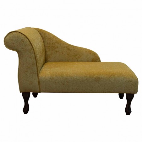 41" Mini Modern Chaise Longue in a Pimlico Crush Corn Fabric