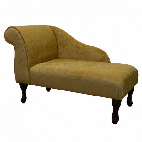 41" Mini Modern Chaise Longue in a Pimlico Crush Corn Fabric