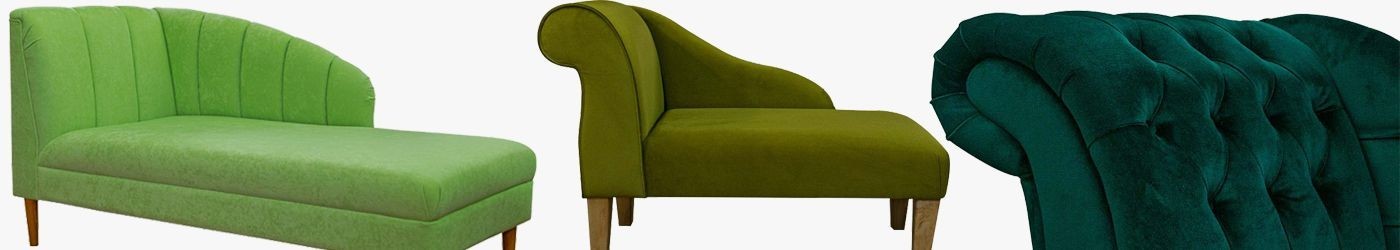 Green Chaise Longues