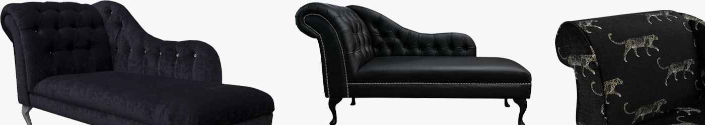 Handmade Black Chaise Lounges | Black Chaise Longues for Sale